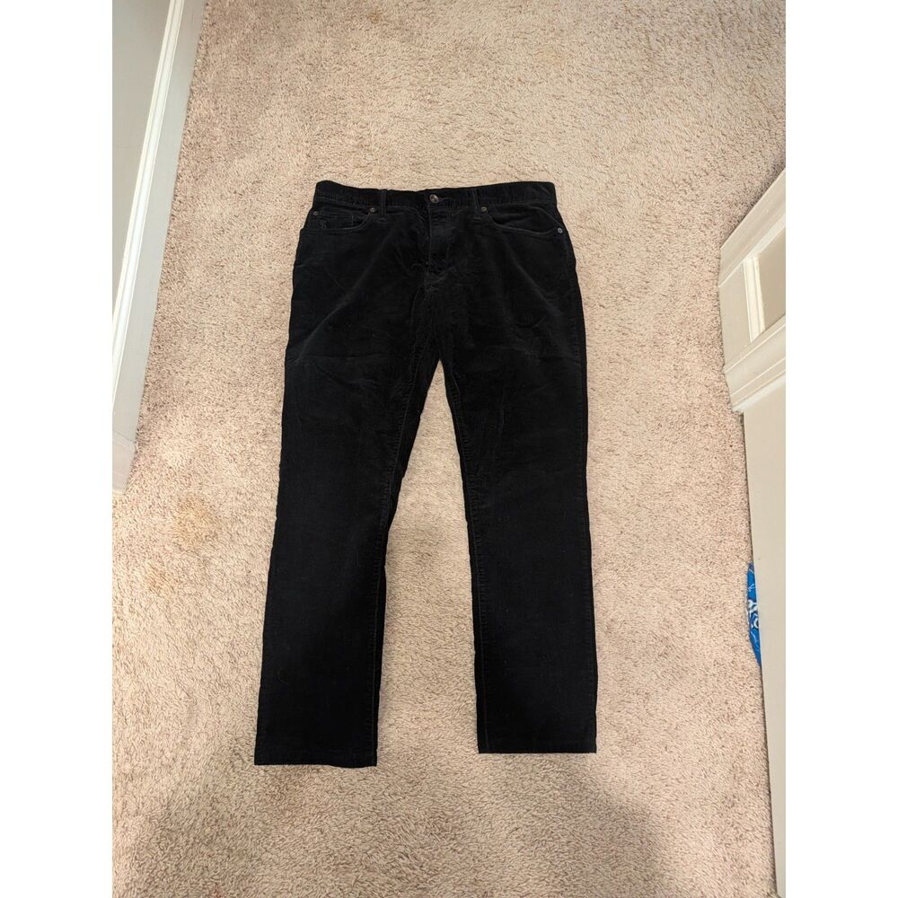 Todd Snyder Italian Stretch Corduroy 5-Pocket Pants Black Mens 32x29 (33x32 Tag)